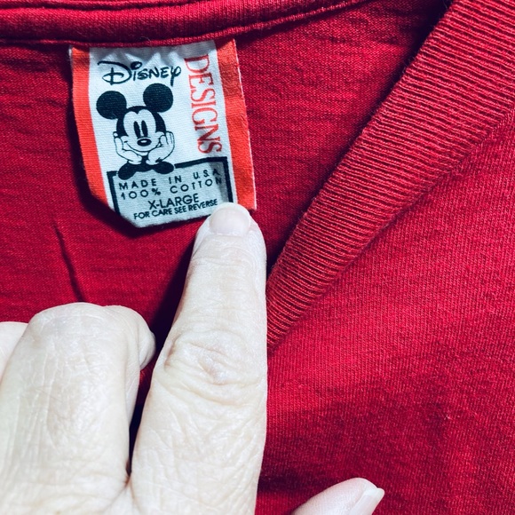 Vintage Disney Designs Mickey Mouse Tee Shirt - Picture 3 of 5
